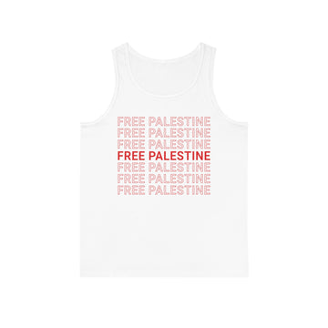 Free Palestine tank top white